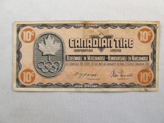 Vintage Canadian Tire 1976 Olympics Money 10 Cents Note Ln2348582
