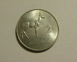 Zambia 1964 2 Shillings Unc Coin