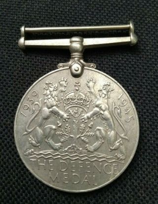 British India The Defence Medal Kg Vi 1939 - 1945 L@@k