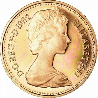 [ 733197] Coin,  Great Britain,  Elizabeth Ii,  1/2 Penny,  1982,  Proof,  Ms (65 - 70)