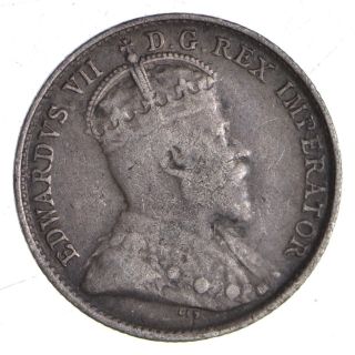 1905 Canada 5 Cents - World Silver Coin 072