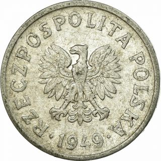 [ 703707] Coin,  Poland,  20 Groszy,  1949,  Vf (30 - 35),  Aluminum,  Km:43a