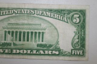 1928 A $5 DOLLAR FEDERAL RESERVE NOTE REDEEM IN GOLD NOTE 3 NOTE 2