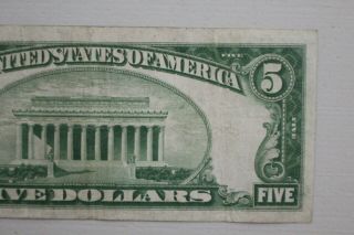 1928 A $5 DOLLAR FEDERAL RESERVE NOTE REDEEM IN GOLD NOTE 3 NOTE 5
