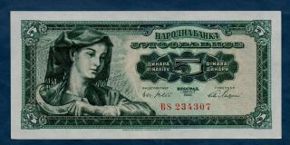 Yugoslavia Banknote 10 Dinara 1965 Xf