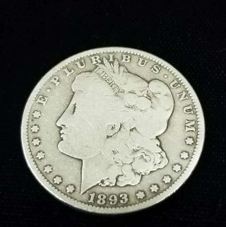 1893 - O Morgan Silver Dollar Key Date Md93o