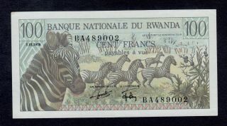 Rwanda 100 Francs 1978 Ba Pick 12 Au - Unc.