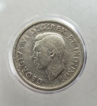 1939 CANADA 25 CENT COIN 80 SILVER 2