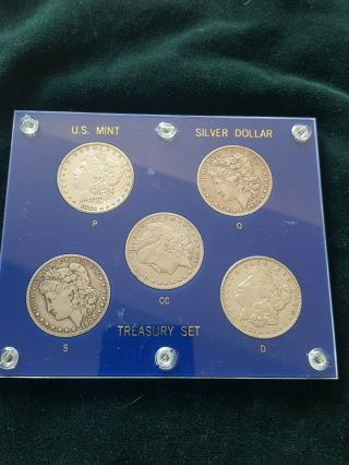 U.  S.  Silver Dollar Treasury Set Including 1890 Cc And 1900 S Morgans