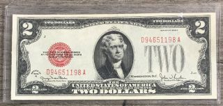 Series 1928 G $2 Two Dollar Legal Tender Note Fr - 1508 Ba23