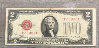 Series 1928 D $2 Two Dollar Legal Tender Note Fr - 1505 V6