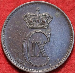 1874 Sweden 5 Ore Foreign Coin