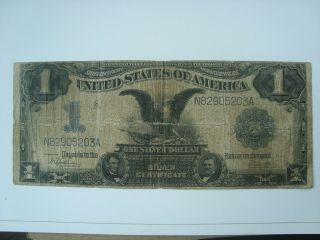 United States 1899 $1 Black Eagle - Large Size Silver One Dollar Certificate F