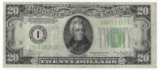 $20 1934 Federal Reserve Note Fr 2054a - Em - Mule