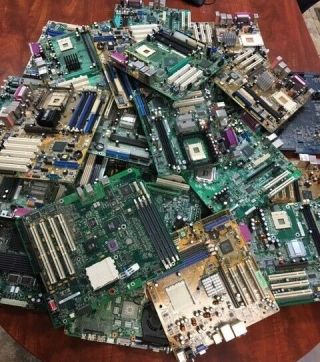 37 Lbs Scrap Computer Motherboards And Gold Finger Boards For Gold Recovery