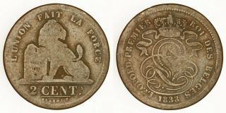 Belgium - 1833 2 Centimes - Leopold I