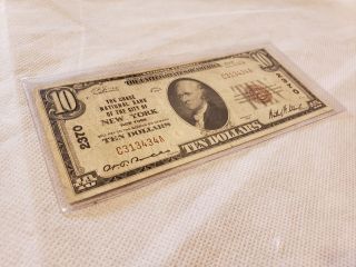 1929 United States $10 York National Currency C313434a
