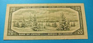 1954 Bank of Canada 20 Dollar Note - 2