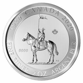 2 Oz 2020 Royal Canadian Mounted Police Silver Coin
