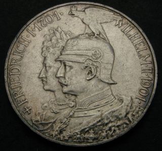Prussia (german State) 5 Mark 1901a - Silver - Kingdom Of Prussia - Vf/xf - 2334