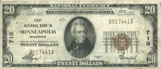 1929 $20.  00 T1 Nat 