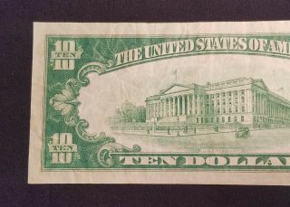 West Point Coins 1928 $10 Federal Reserve Note ' 4 ' Cleveland Ohio 6