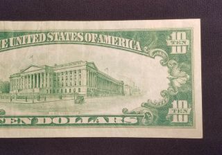 West Point Coins 1928 $10 Federal Reserve Note ' 4 ' Cleveland Ohio 7