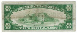 1929 $10.  00 National Bank Note,  First National Bank of Wilkes - Barre,  PA 2