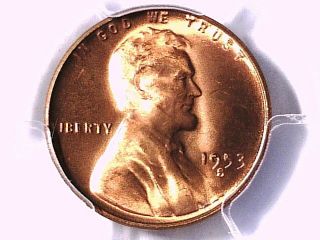 1953 S Lincoln Wheat Cent Pcgs Ms 65 Rd