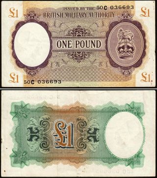 British Military Authority: 1943 Pound Note