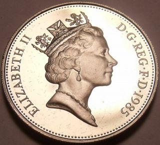 Gem Cameo Proof Great Britain 1985 10 Pence Incredible Lion