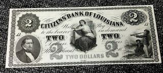 $2 Citizens Bank Of Louisiana,  Orleans,  1800 