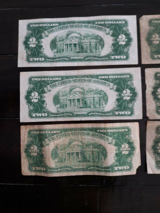 9 - 1928/1953 $2 RED SEAL NOTES VG/AU - 2 - 1928,  - 1 - 1928C.  - 2 - 1928 D -.  1 - 1928,  - 1 - 1953A 8