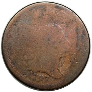 1797 Liberty Cap Half Cent,  Low Head,  Plain Edge,  C - 3a,  R3,  Fair