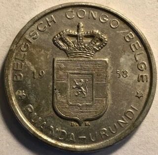 Belgian Congo - Ruanda - Urundi - 5 Francs - 1958 - Km - 3 -