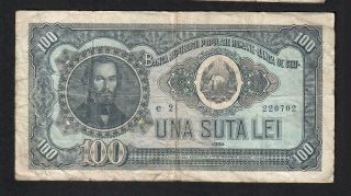 100 Lei From Romania 1952