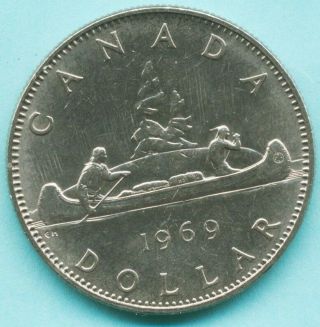 Canada - 1969 One Dollar Coin - Queen Elizabeth Ii