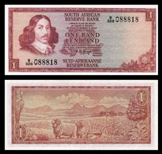 South Africa,  1 Rand,  Nd (1973),  P - 116a,  Jan Van Riebeeck Xf