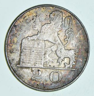 SILVER - WORLD Coin - 1954 Belgium 20 Francs - World Silver Coin 8 Grams 812 2