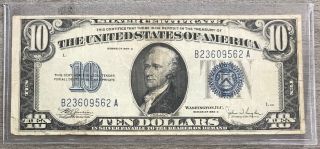 Series 1934 C $10 Ten Dollar Silver Certificate Note Fr - 1704 V39