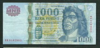 Hungary 2005 1000 (1,  000) Forint P 195a Circulated