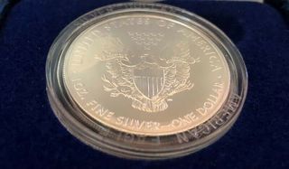 Unc 2009 American Eagle Silver Dollar - - Velvet Gift Box And Carrier Box