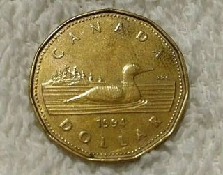 1994 Coin Canadian Loonie One Dollar $1.  00 Canada