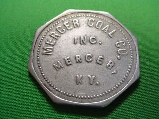 Kentucky Coal Scrip Token $1.  00 Mercer Coal Company - Mercer - Ky - Muhlenberg County