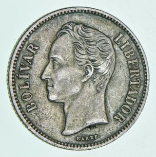 Silver - World Coin - 1936 Venezuela 2 Bolivares - World Silver Coin 10.  1g 841