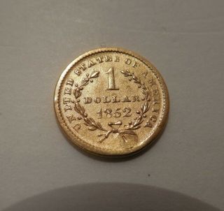 1852 - Liberty Head Gold Dollar - $1 - Type 1 - U.  S.  Gold Piece - U.  S.  Gold Coin