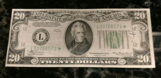 1934 Circulated Twenty Dollar $20 Star Note