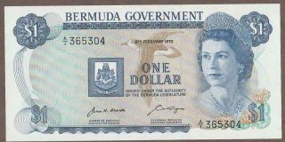 1970 Bermuda 1 Dollar Note Unc
