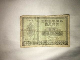 1944 Wartime Note 1 Krone