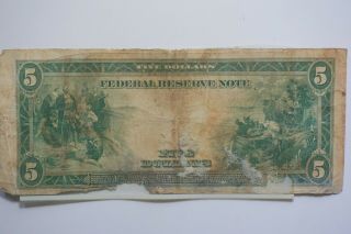 1914 U.  S.  - $5 Five Dollar Federal Reserve Large Note - Washington,  DC 2